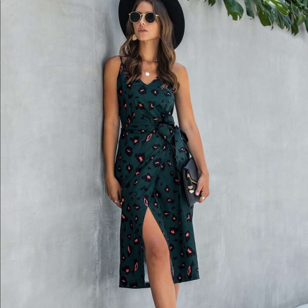 SHEIN Animal Print Dark Green